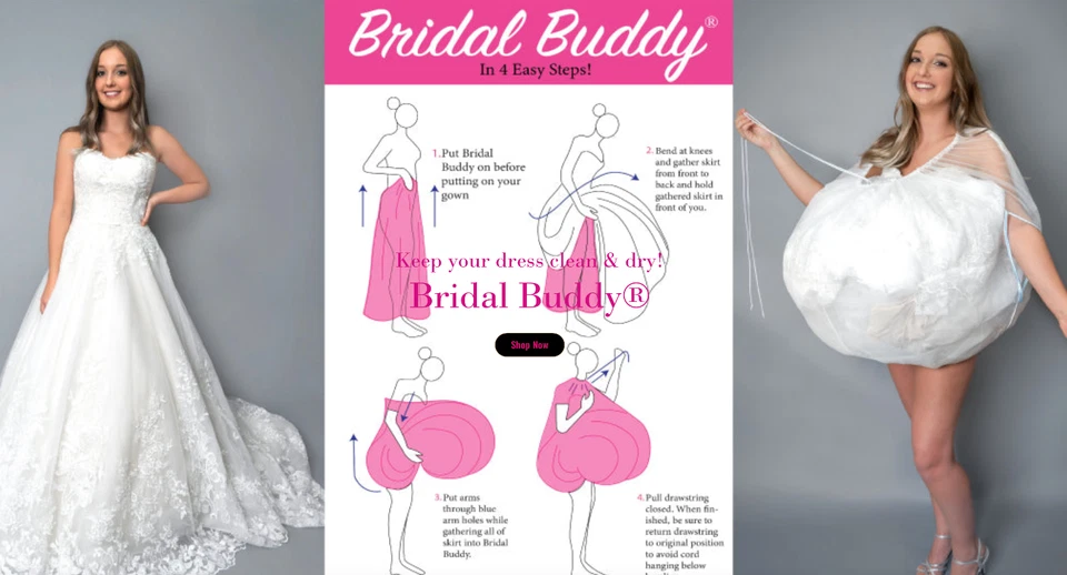 Bridal Buddy Original Genuine Brand Hold Wedding Dress Up, Toilet Dress Hold Up