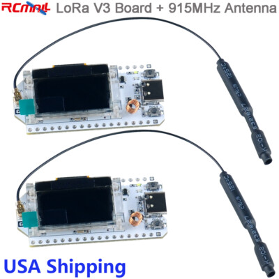 915MHz ESP32 WiFi LoRa 32 V3 Board + LoRa Antenna for LoRaWAN IOT Meshtastic USA