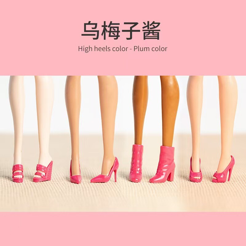 4pairs/lot High Heel Shoes For 11.5" Doll 1/6 Fashion Boots Sandals Accessories