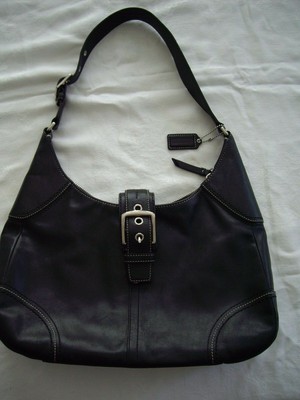 black leather hobo bag with silver hardware