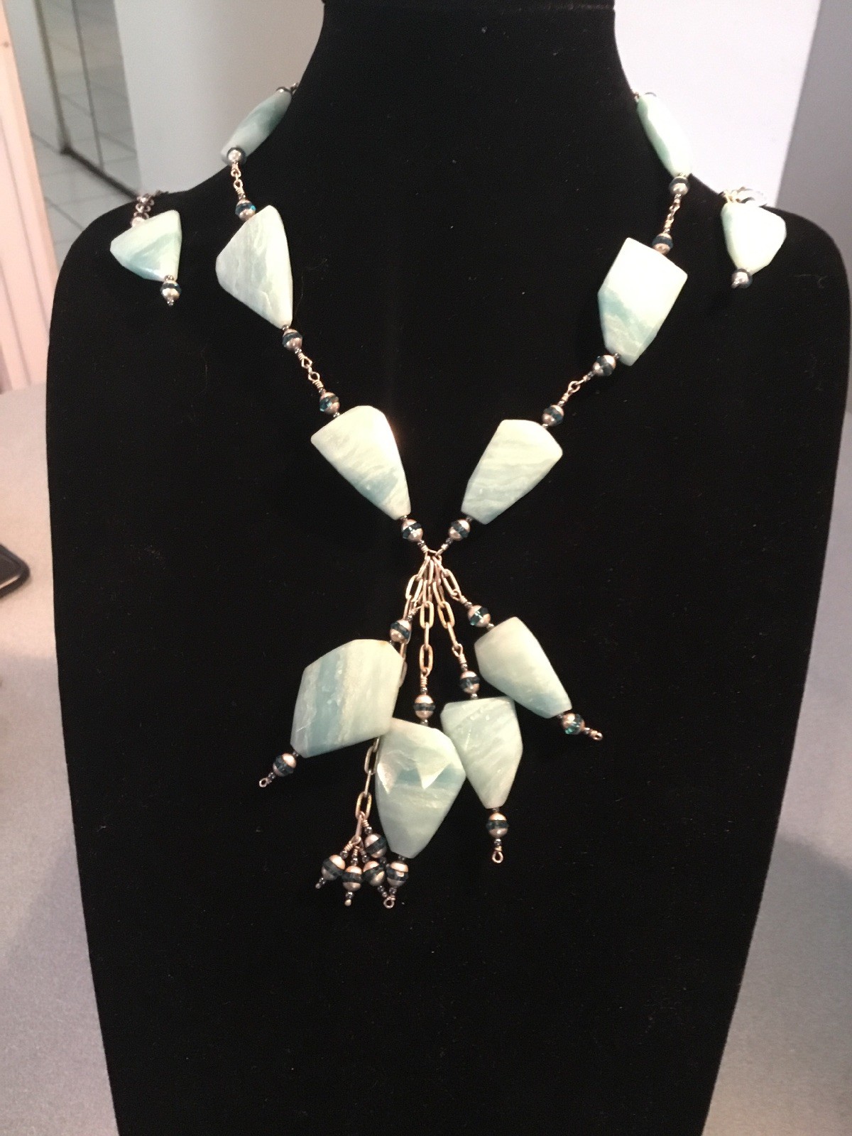 STERLING SILVER  Statement LARGE Necklace /earrin… - image 2