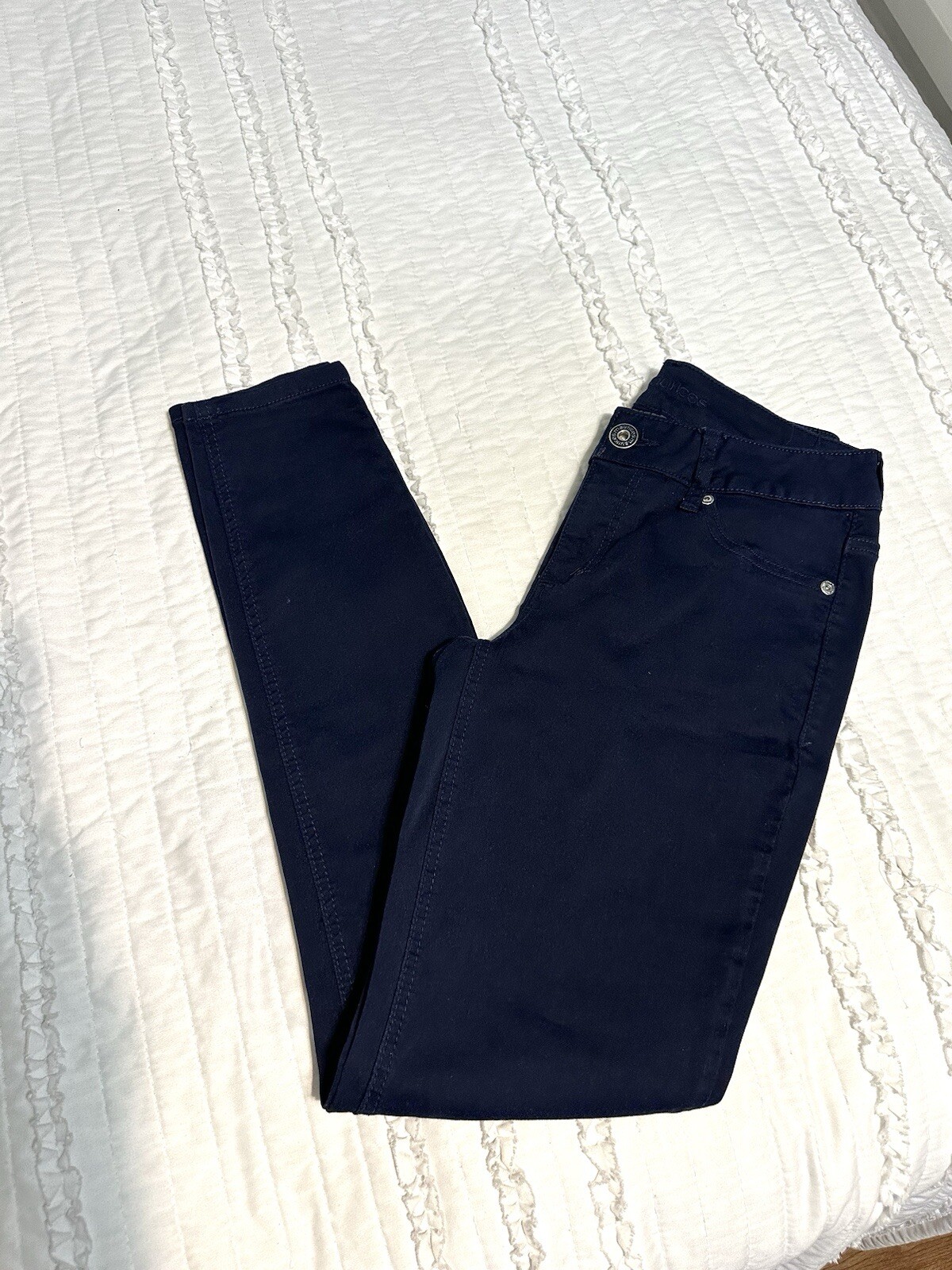 Maurices Skinny Jeans Mid Rise Stretch Dark Wash Denim Blue Size Small Regular-image
