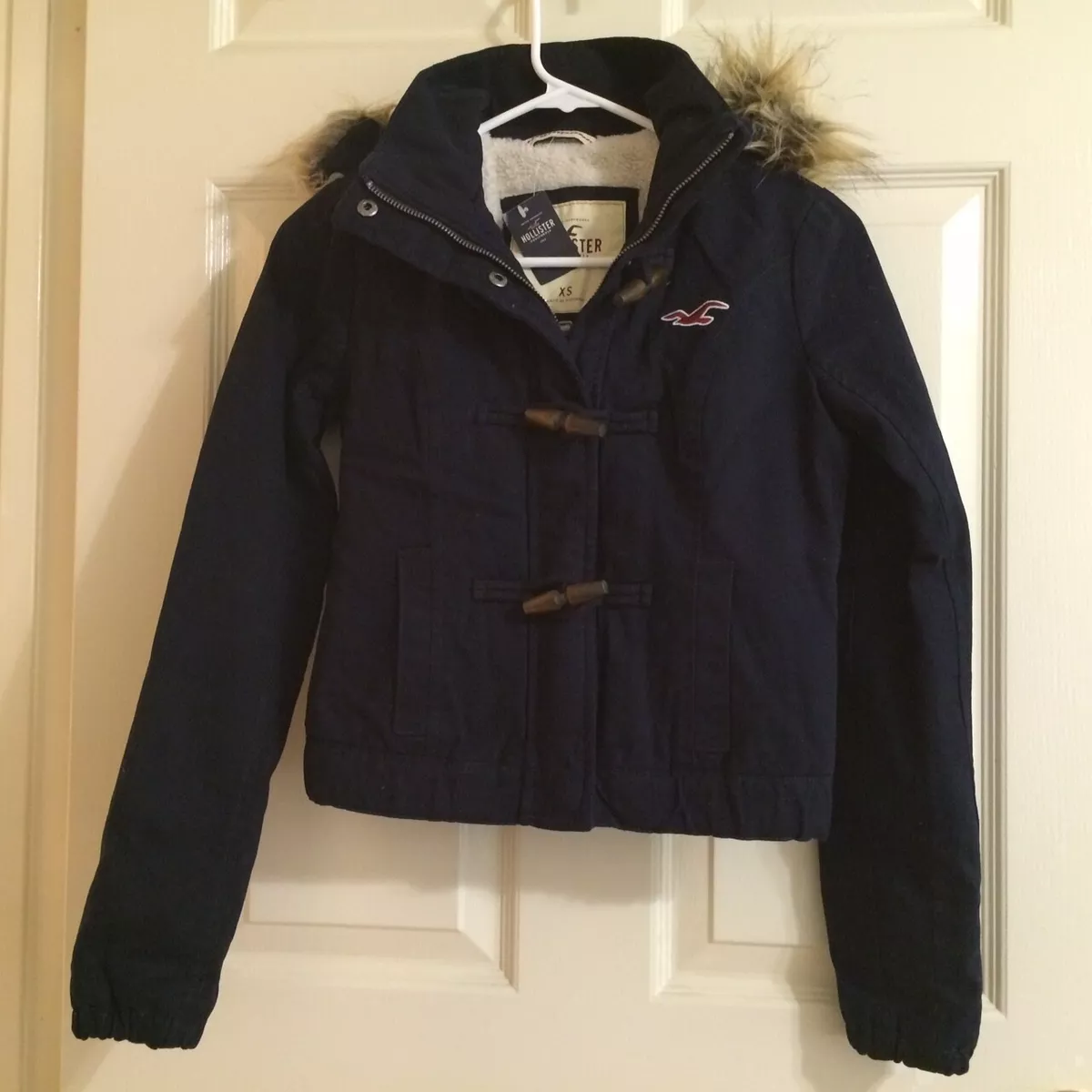 Hollister fur hoodie sale