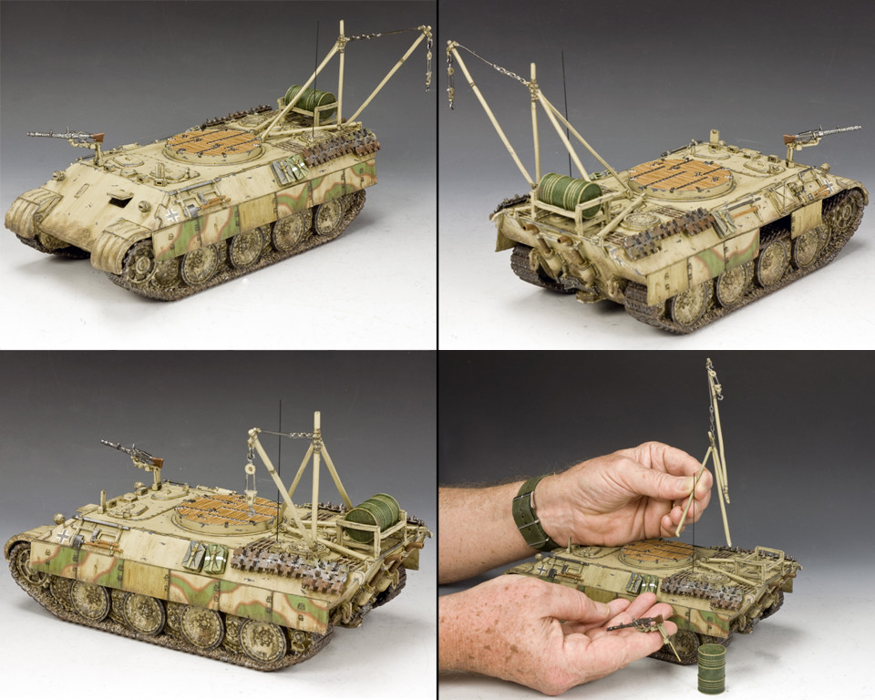 KING & COUNTRY WW2 GERMAN ARMY WH067 BERGEPANTHER ARMOR RECOVERY