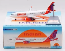 INFLIGHT200 INDIAN AIRLINES A320-231 1:200 DIECAST MODEL IF320IC1023 IN STOCK
