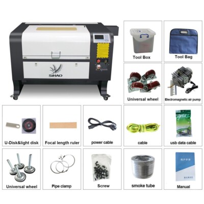 New Laser Engraver 100W CO2 Laser Engraving Machine 90x60cm Laser Cutting RUIDA