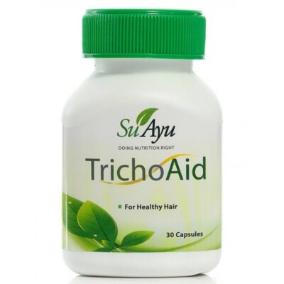 For Hair Loss Dandruff Hair Growth And Thickening   TrichoAid 30 capsules x 500m