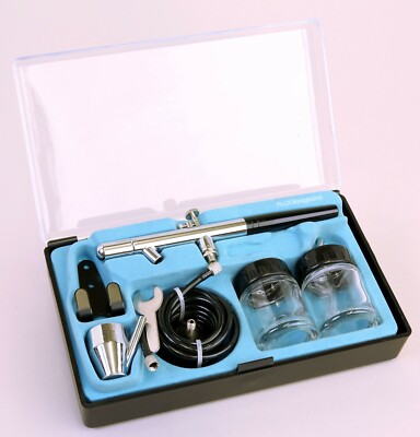 Airbrush Spritzpistole BD-128 Double Action Airbrushpistole Modellbau Set  01784