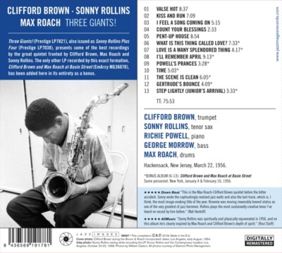 CLIFFORD/ROLLINS,SONNY/ROACH,MAX BROWN - THREE GIANTS!   CD NEU