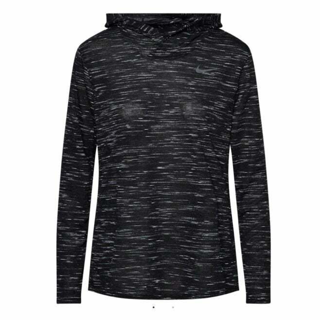 Nike Women's Legend Veneer Black/White Long Sleeve Hoodie (AQ3504010