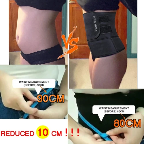 Women Waist Trainer Sauna Neoprene Sweat Belt Tummy Control Gym Yoga Body Shaper - Picture 6 of 14
