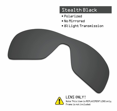 SmartVLT Polarized Replacement Lens for-Oakley Turbine Rotor-Black&Silver&Blue - Picture 3 of 4