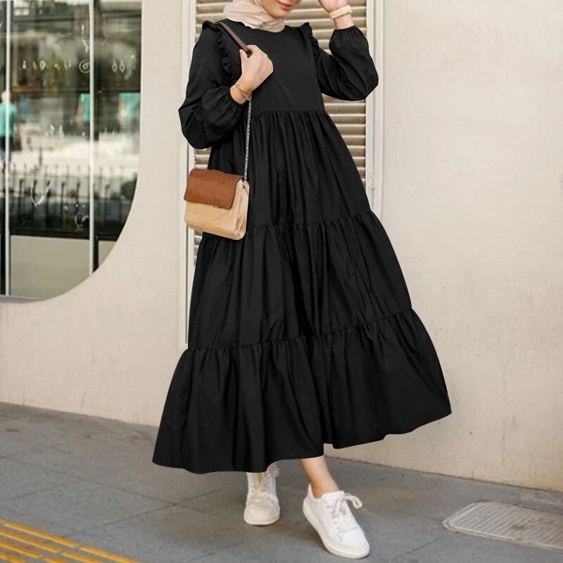 Womens black maxi dress deals casual