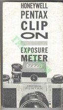 Vintage Honeywell Pentax Clip On Exposure Meter Brochure