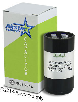 USA Start Capacitor 216-259 MFD uf 110 - 125 V Round AC Electric Motor