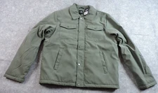 Mack Russo Mens Large Soft Shell Range Forest Green Jacket NWT Full Zip + Snaps
