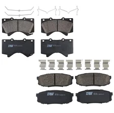 TRW Pro Front & Rear Ceramic Brake Pad Set Hardware Kit For LX570 Sequoia Tundra