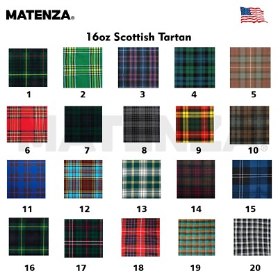 #ad 16oz Scottish Tartan Fabric Acrylic Wool Heavyweight Plaid for Kilts amp; Decor $87.99