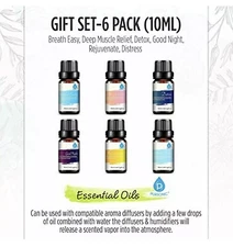 Pursonic 100% Pure Essential Aromatherapy Oils Blends Gift Set-6 Pack