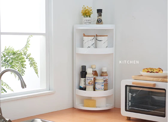 Estante Baño Perforación Libre Pared Colgante Triángulo Almacenamiento Estante Cocina Baño Foto 2 de 4