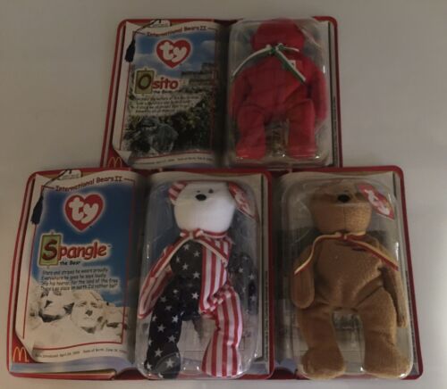 TY MCDONALDS SET OF 3 INTERNATIONAL BEARS II - 1999 Spangle, Osito, & Germania - Picture 1 of 7