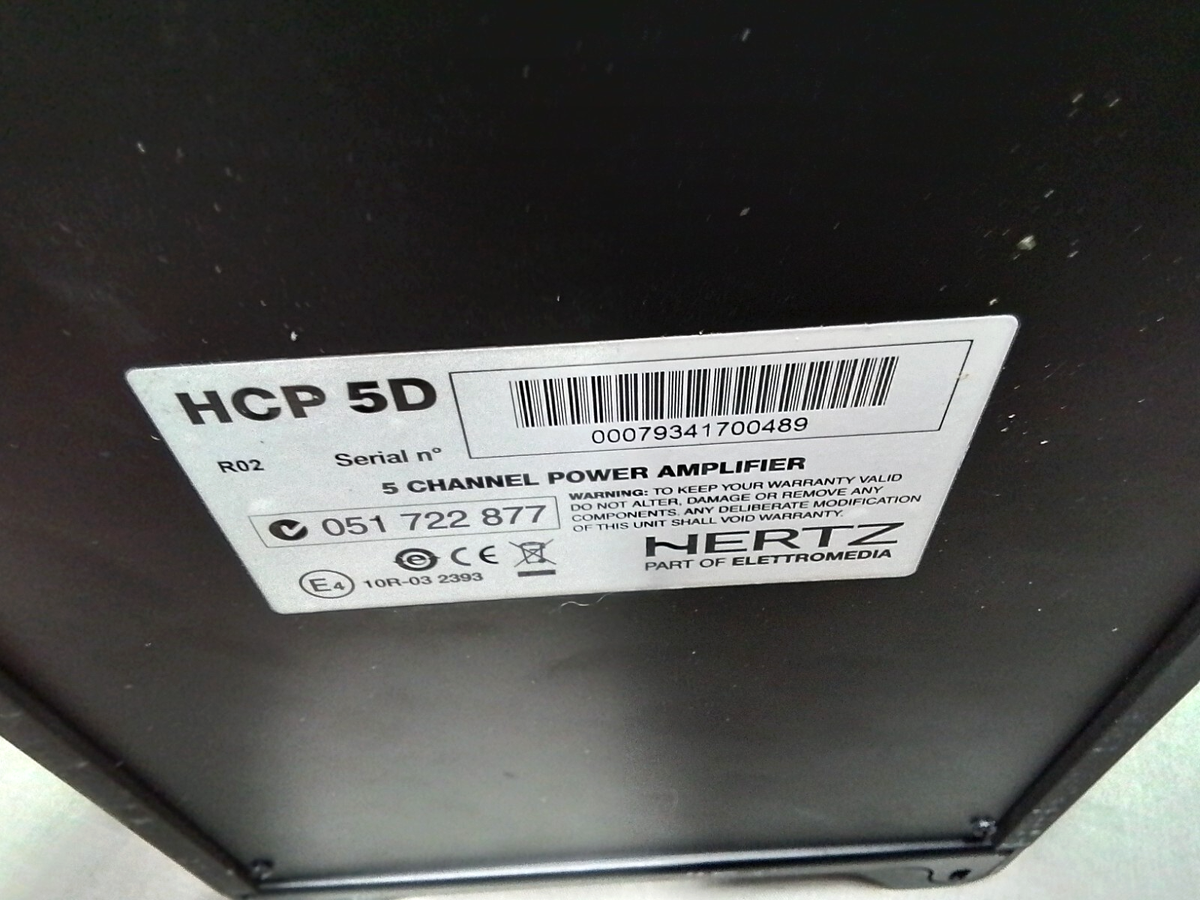 Hertz HCP 5D, Car Amp 5 Multi Channel 1500W D-Class Speaker Sub