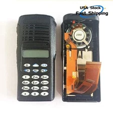 Black Front Housing Case Replacement for HT1250 Full-keypad with Mic LCD Radio