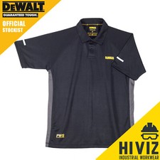 Dewalt Polo Shirt Rutland Black & Grey Trade Polo - PWS Technology Fast Drying