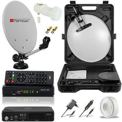 EASY FIND Camping SAT Anlage Digital Receiver LNB HDTV HD HDMI Opticum Mobile