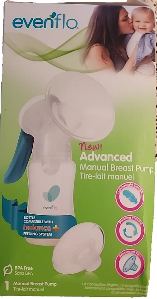 EVENFLO ~ Extractor de leche manual avanzado ~ Sin BPA ~ Ligero ~ Mango giratorio Foto 4 de 4