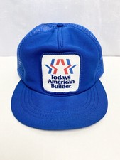 Todays American Builder Blue SnapBack trucker hat 80  s vintage mesh mechanic hat