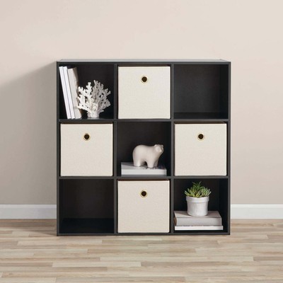 Black, Mainstays 11'' 9-Cube Storage Organizer, new