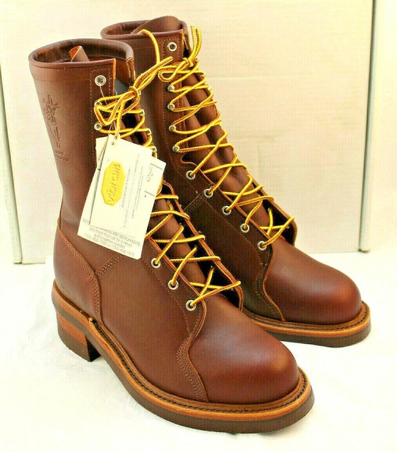 HALLS SAFETY Size 12 E Steel Toe EH 10" Mens Lineman Work Boots MSRP