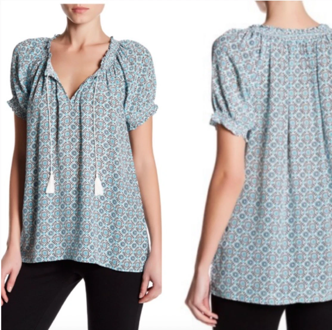 NWOT Joie Masha 100% Silk Tunic Top Short Sleeve - Size S | eBay