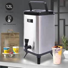 12L Insulated Beverage Dispenser Stainless Steel Beverage Dispenser 3.17 Gallon