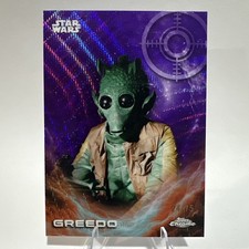 2025 Topp Chrome Star Wars Greedo Limited Edition Rare Purple Refractor /75 