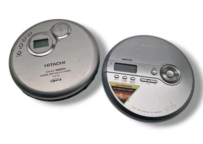 ⚡Sony D-NE241 MP3 CD Player Mega Bass-Silber + Hitachi DAP 766 defekt Bastler⚡ - Bild 1 von 4