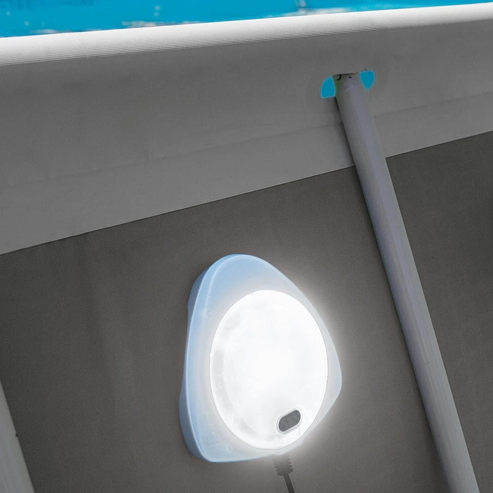 Intex Underwater LED Magnetic Above Ground Wall Pool Light with Gray - Image 4 of 4