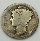 1917-D Mercury Dime 90% Silver 10C 10 Cents Denver Mint