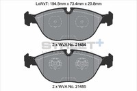 BremsbeläGe MERCEDES-BENZ E-KLASSE (W210) E 55 AMG Baujahr 09/97–02/02 Kw 255 PS