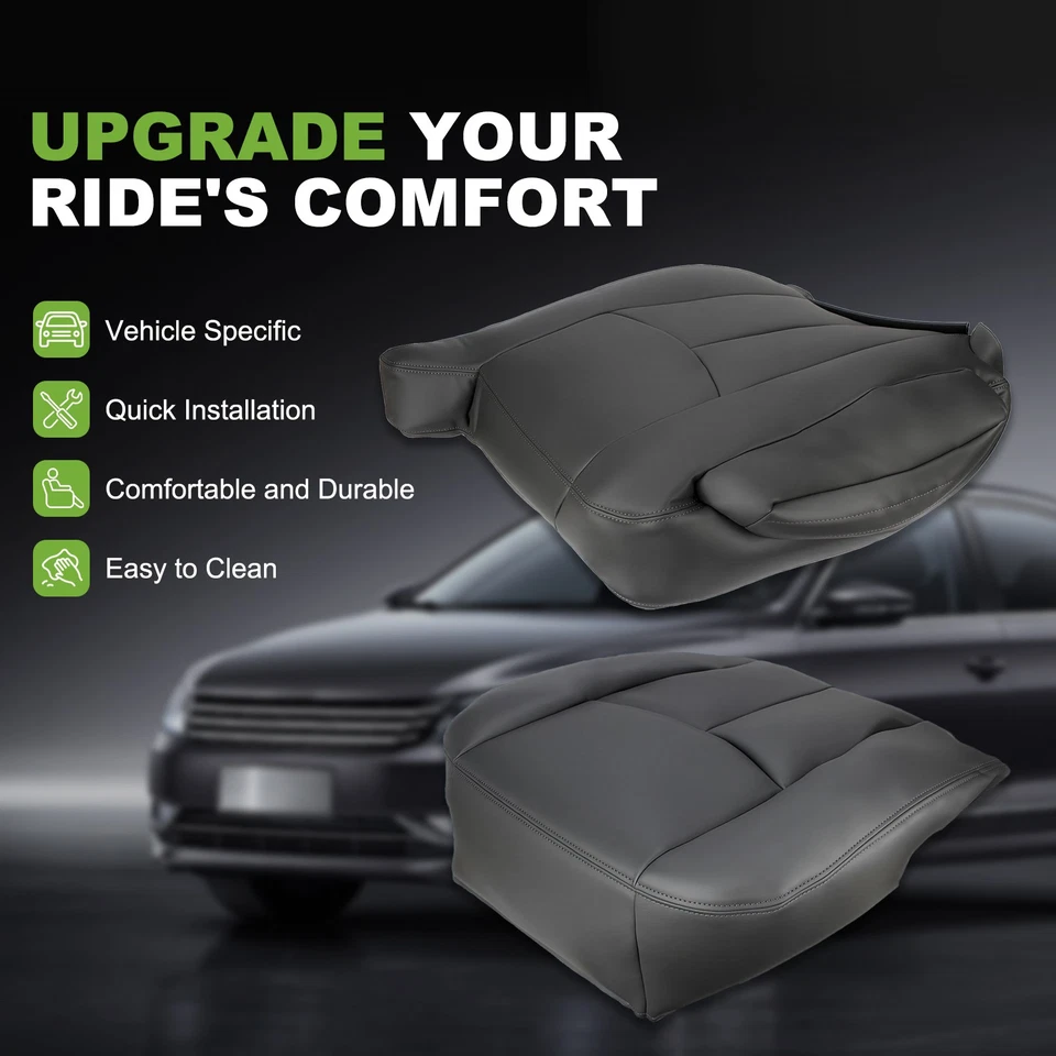 2003-2006 For Chevy Silverado & GMC Sierra Front Seat Cover Dark Gray #692 69i - Image 3 of 4