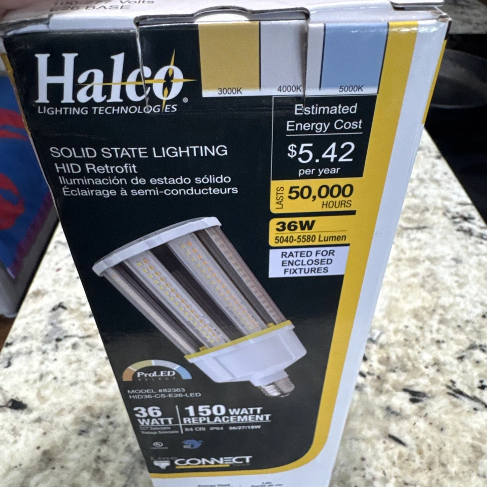 Halco ProLED 82363 HID36-CS-E26-LED 36 Watt LED Corn Cob Tunable White E26 - Image 2 of 4
