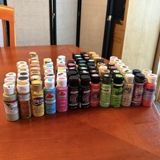 Lot Of 74 Craft Acrylic Paint Bottles 2oz - Many Brands/Colors - 80-100 Full