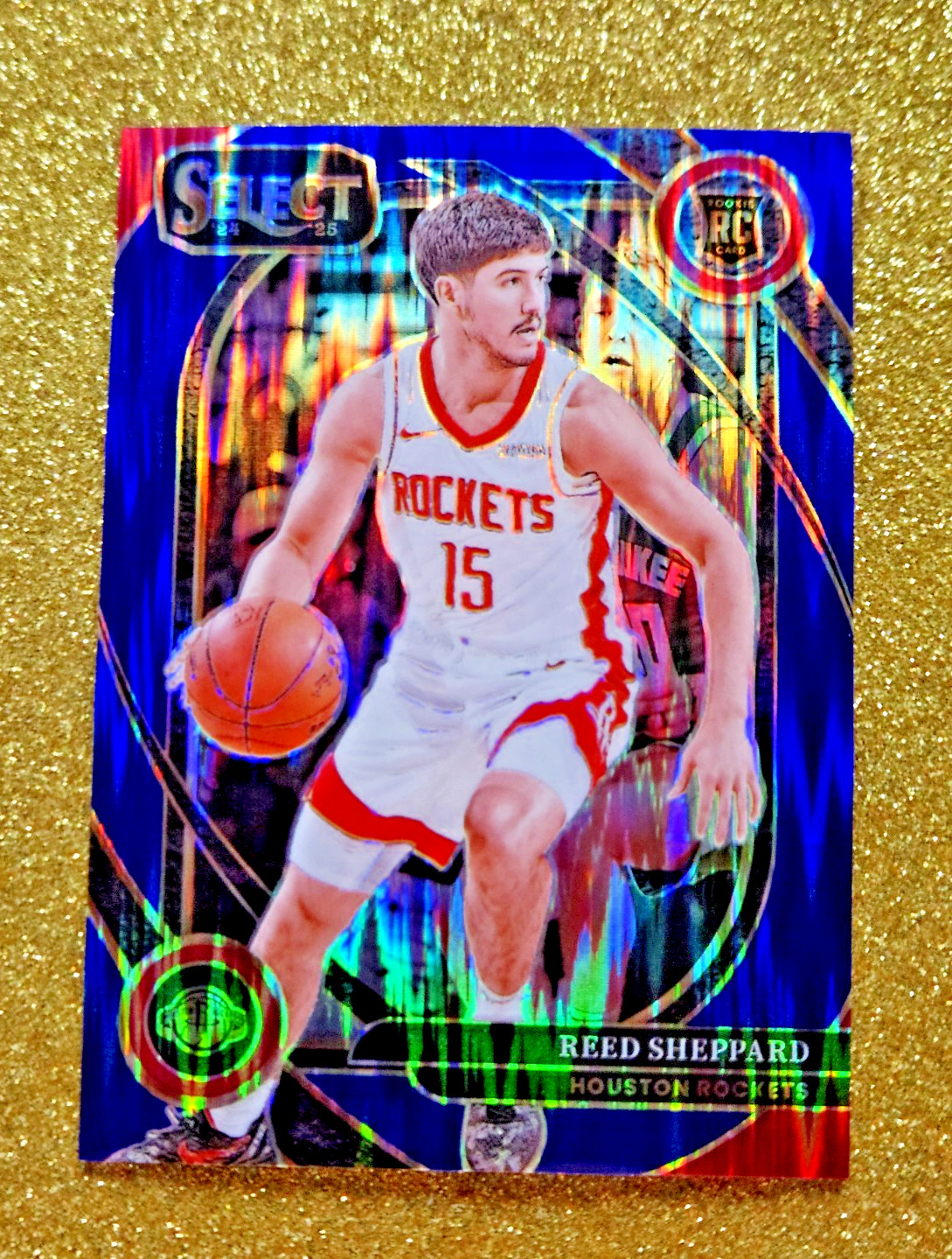 2024-25 Select Courtside RC Reed Sheppard Blue Flash Prizm /99 Rookie #299 MINT