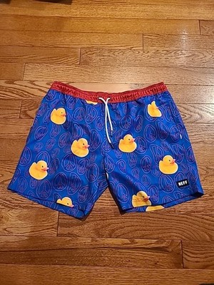 MENS NEFF RUBBER DUCK Peace BLUE LINED SWIM BOARD SHORTS SIZE XXL Jeep Duck