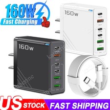 160W Fast Charger PD USB-C Wall Charger Adapter For iPhone Samsung Universal