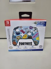 Nintendo Switch Fortnite Rechargeable Wireless Controller Sticker Mania PowerA