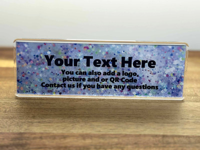 Personalisierte Schreibtischtafel Namensschild individuelle Plakette Arbeit Büro - Punkte Design