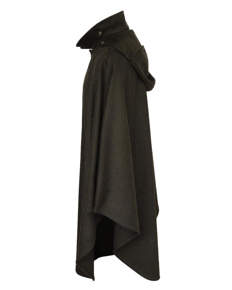 NUEVO CON ETIQUETAS CAPA DE CAPRICORNIO Abrigo Cuello Förster Lana Loden Verde Alpaca Lujo Austria Foto 2 de 4