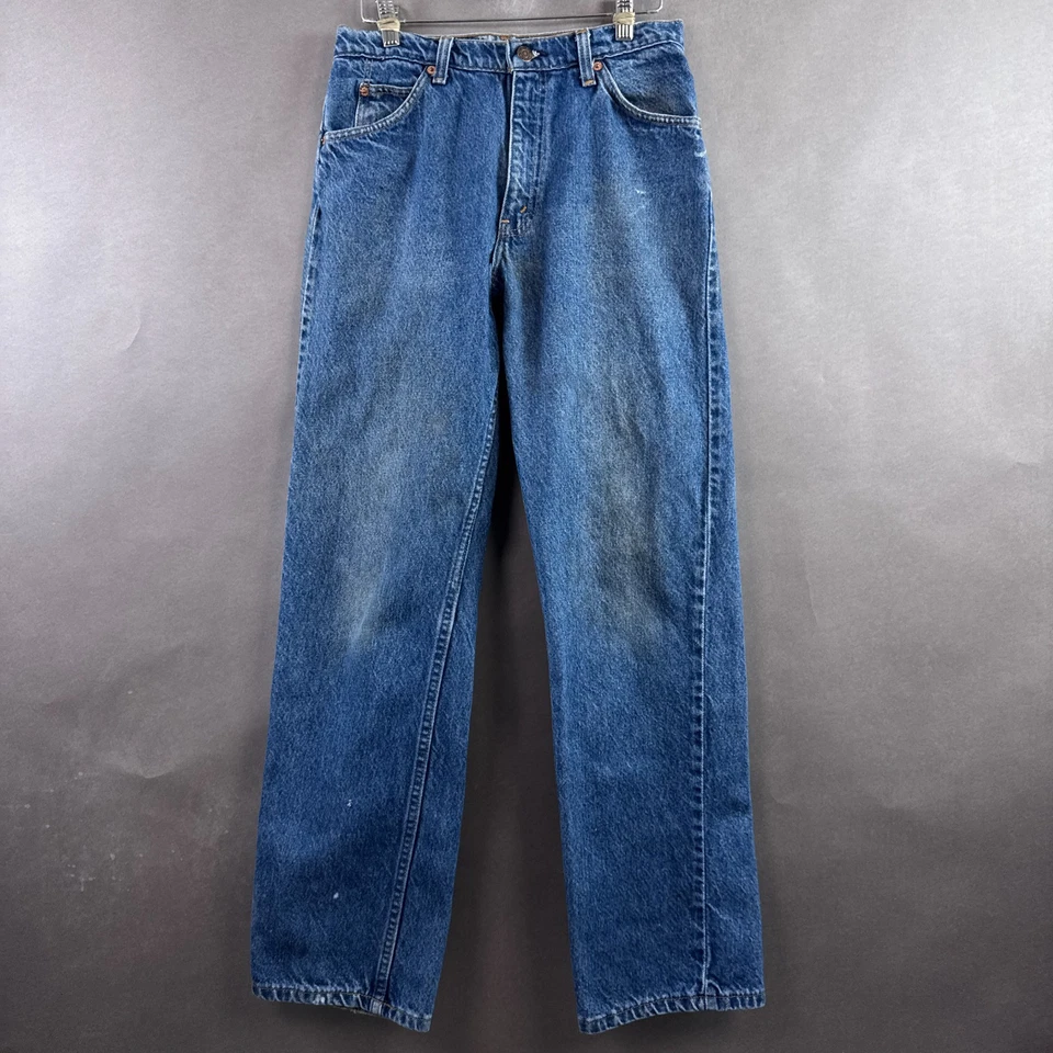 Vintage Levis 517 Jeans Mens 28x30 Blue 90s Orange Tab Made USA Pants (Tag29x32) - Image 2 of 4